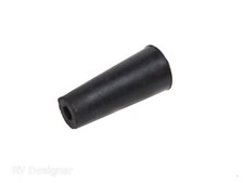 RV Designer Door Stop Bumper Black Rubber Round Screws Single E227