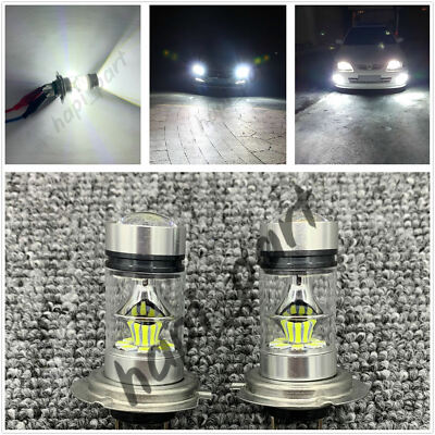 Super Bright Premium H7 6000K White 55W LED Conversion Bulbs Kit Fog Light