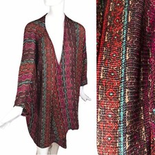 Catherine's 3x 26/28 Fall Medley Mesh Open Waterfall Drape Lite Cardigan Jacket