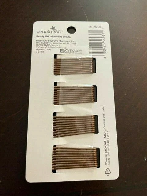 Lot of 25 Beauty 360 Bobby Pins Secure Hold 36 each Brown 900 pins Free Shipping - Image 3 of 3