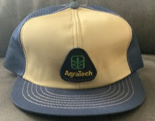 Vintage Swingster AgraTech Seed Farmer Trucker Patch SnapBack Hat Made in USA