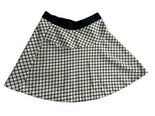 J. Crew Crewcuts Kids Girls Skirt White / Blue Grid Pattern. Stretchy, Girl's 10