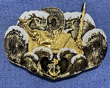 MASSIVE and THICK!!! FMF CPO Chief CPOA CHALLENGE Coin Hawaii Fleet Marine Force