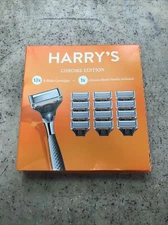 Harry's Chrome Edition Razor Set 13 x 5-Blade Cartridges + 1 Chrome Metal Handle