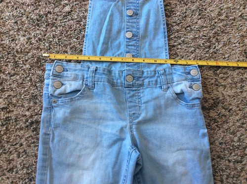 Girls Justice Size 8 Denim Overalls EUC - Picture 8 of 9