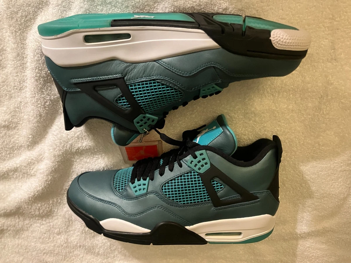 Authentic Air Jordan 4 Retro 30th Anniversary Teal sneakers, men\'s size 9.5. Cla NIKE AIR JORDAN IV 4 30TH ANNIVERSARY TEAL MENS BASKETBALL  main image 2