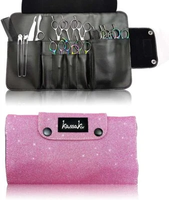 KASSAKI Hairdressing Tool Roll Beauty Wallet Scissor Case Gift Purse Pouch Storage Wrap