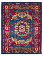 Hand Knotted Area Rug 8'1" x 10'4" Traditional Oriental Wool Carpet