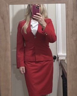 Virgin Atlantic Discontinued John Rocha Cabin Crew Jacket And Skirt Size 10