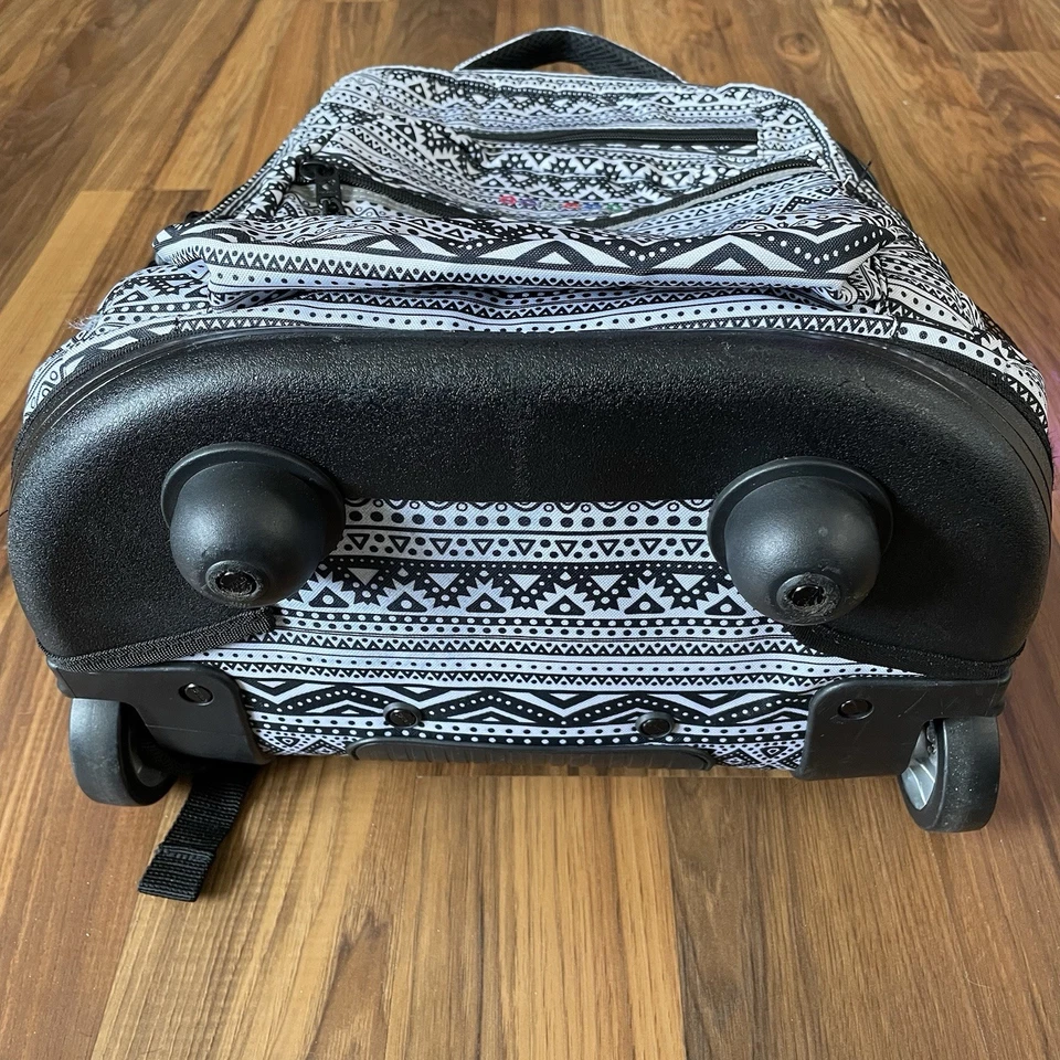 "Mochila con ruedas J World New York 20"" blanca/negra estilo azteca" Foto 2 de 4