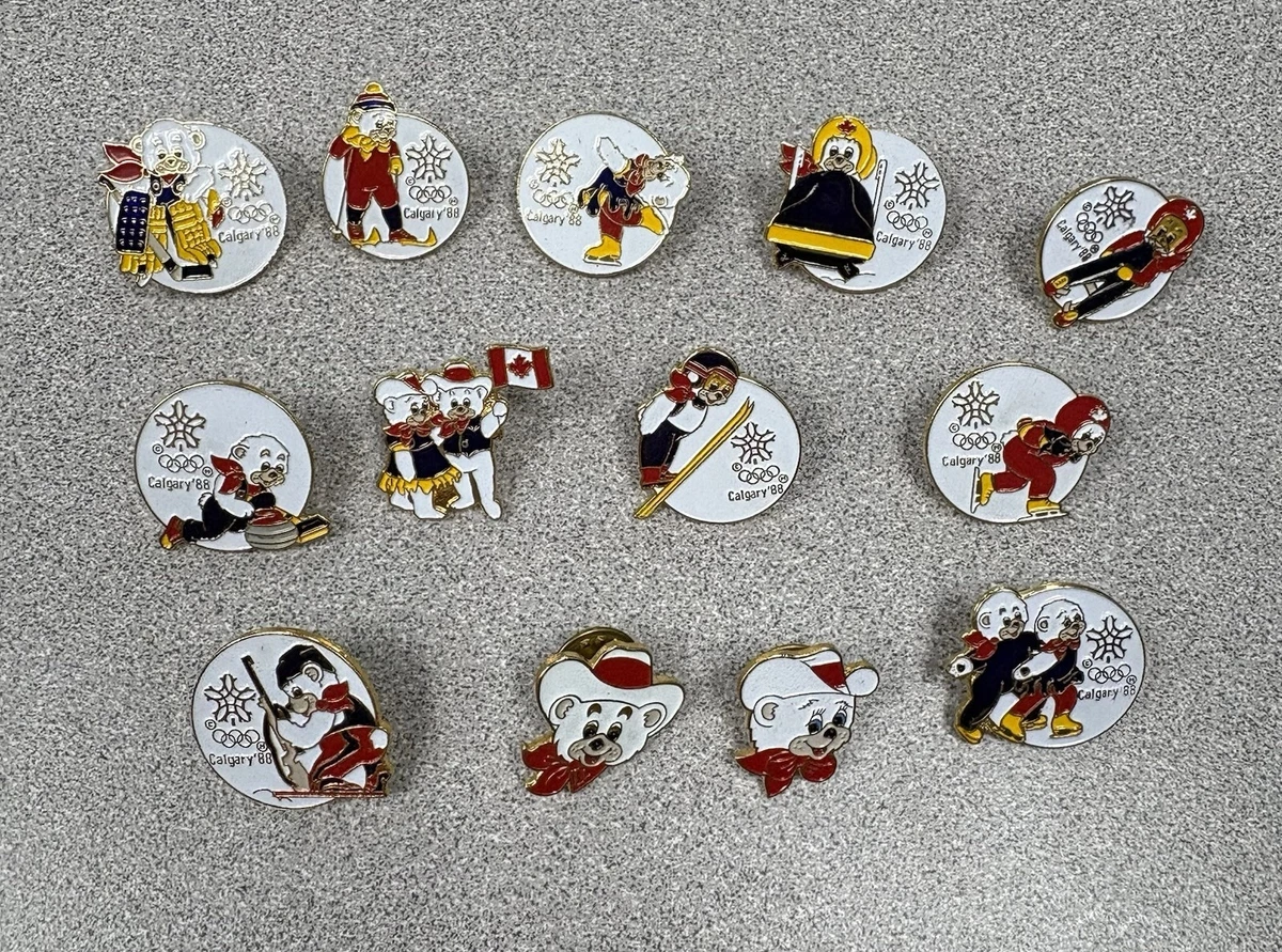 Pin's Souvenir JO Calgary 1988, Patinage Artistique En Couple, Vintage, Bon état