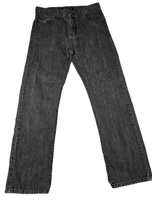 Ecko Unltd Jeans Mens Size 34 x 32 Dark Grey Hip-Hop Y2K Brand Straight Leg Jean