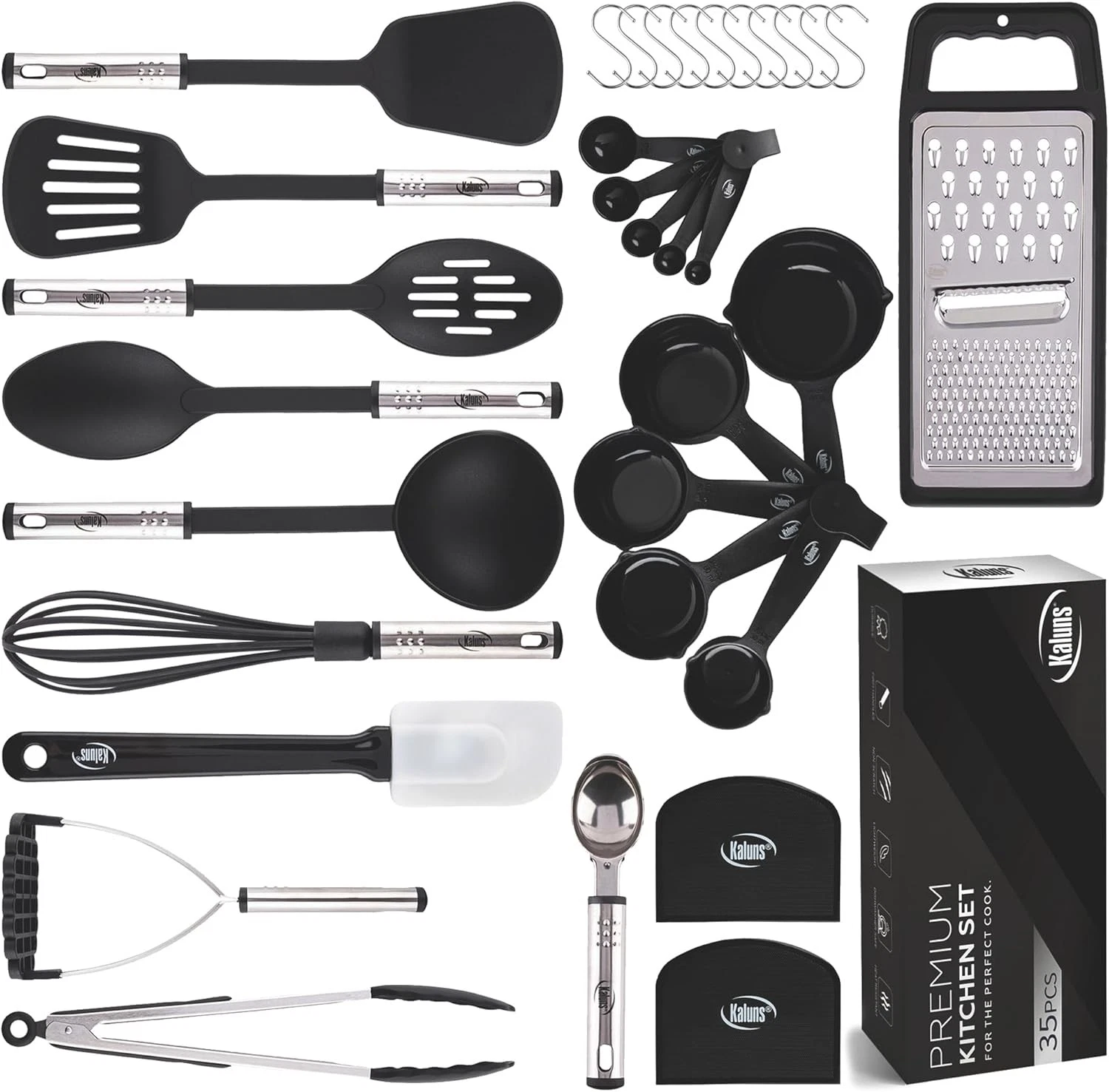 Kitchen Utensil Set 35PCS Silicone Steel Cooking Tools