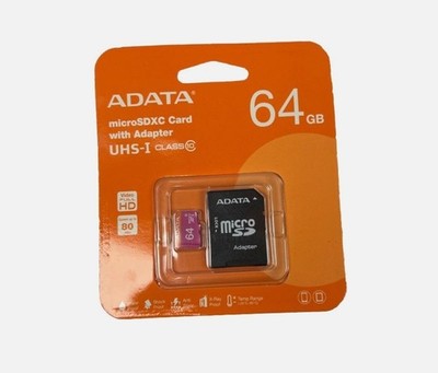 ADATA Premier micro SDHC/SDXC UHS-I U1 Class Memory Card with Adapter 64GB UHS-I