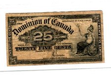 25 CENT  DOMINION OF CANADA  1900  25 CENT  DOMINION OF CANADA  1900 NICE NOTE!