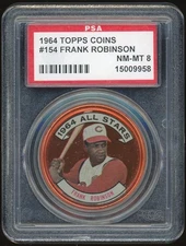 1964 Topps Coins #154 Frank Robinson PSA 8 *9958
