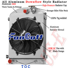 4 Row Radiator Shroudfan For 1929-31 30 Ford Model A Ford V8 Engine 3.3l L4