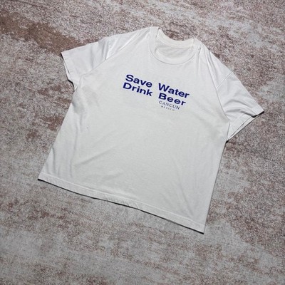 Vintage 2000s Corona Extra Cancun Mexico Beer Club Graphic T-Shirt White Size XL