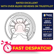 Brake Disc Splash Panel fits AUDI A3 8P1, 8PA Rear Right 03 to 13 Guard Plate