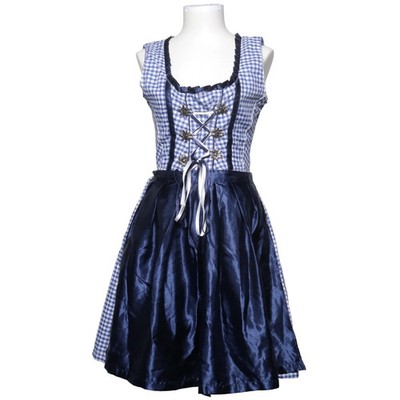 Gaudi Trachten, Dirndl, Größe: 38, Blau/Weiß, Baumwolle/Polyester, Karo #dms
