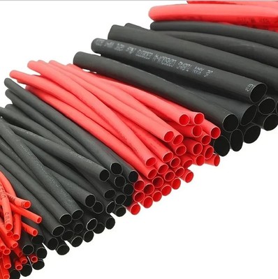 127pcs Heat Shrink Tubing Kit 2:1 Ratio Red & Black Wire Sleeve Wrap Set - NEW