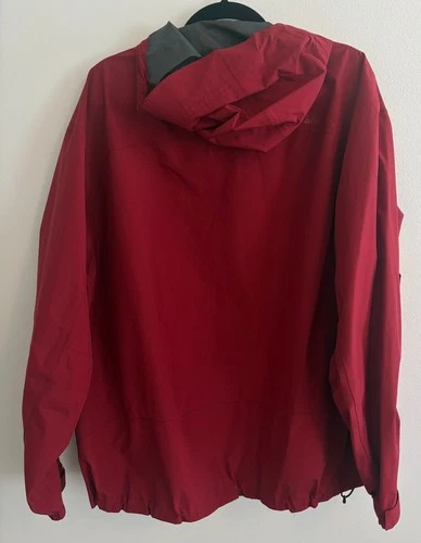 Cabelas Goretex Jacket Mens XL Red Rain Waterproof Parka Full Zip Hooded image 4