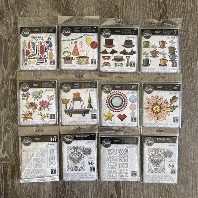 Sixxix Thinlits Tim Holtz Lot Of 12 Assorted Dies! Brand New/Sealed. Free Ship!