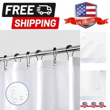 Waterproof Fabric Shower Curtain Liner, Soft Cloth Shower Liner with Magnets,...