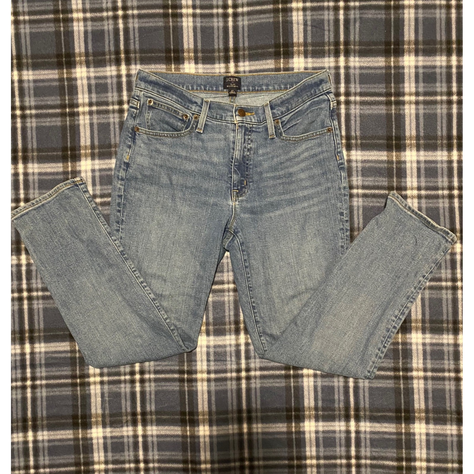 J.Crew Slim Boyfriend Jeans Size 27 Medium Wash Stretch Denim BF862