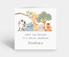 Personalised Birthday Card 1st 2nd 3rd Boys Jungle Theme Son Grandson Nephew