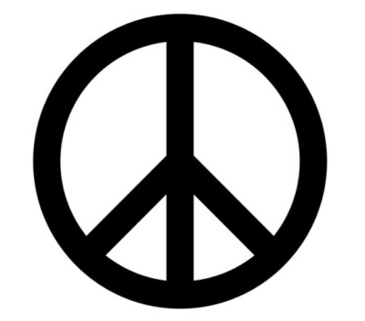 FRIEDEN LIEBE CND SCHILD VINYL AUFKLEBER STICKER FÜR AUTO WAND WOHNARTIKEL ETC.
