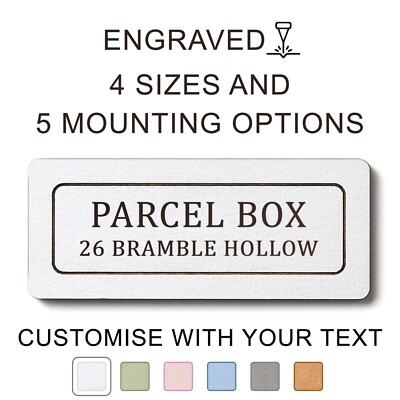 Personalisiertes PAKETKASTENSCHILD | Individuelle Haus-/Büronummer, Straße, Adressschild