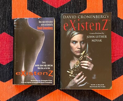 eXistenZ US & UK Novelizations Christopher Priest David Cronenberg Movie Tie-In