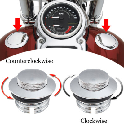 Flush Fit - Pop up Fuel Tank Cap - Chrome