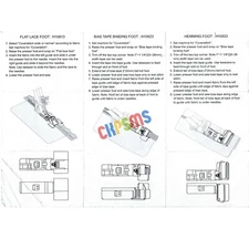 Clear Serger Feet FOR Husqvarna Huskylock S21, S25 Pfaff coverlock 3.0, 4.0