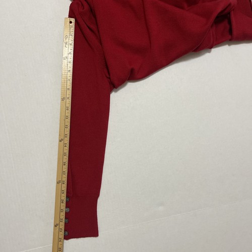 Suéter suave túnica roja de mujer Lauren Ralph Lauren manga larga cuello capucha talla M - Imagen 11 de 17