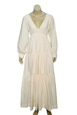 Rhode Resort Dress S 4 Women Casual Partywear Cotton Lace-up Long Maxi NEW 41843