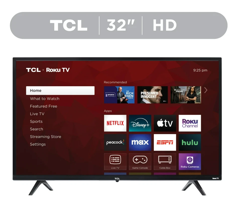 TCL 32” Class S3 (32S331) 720p HD LED Smart TV with Roku TV - Image 2 of 4