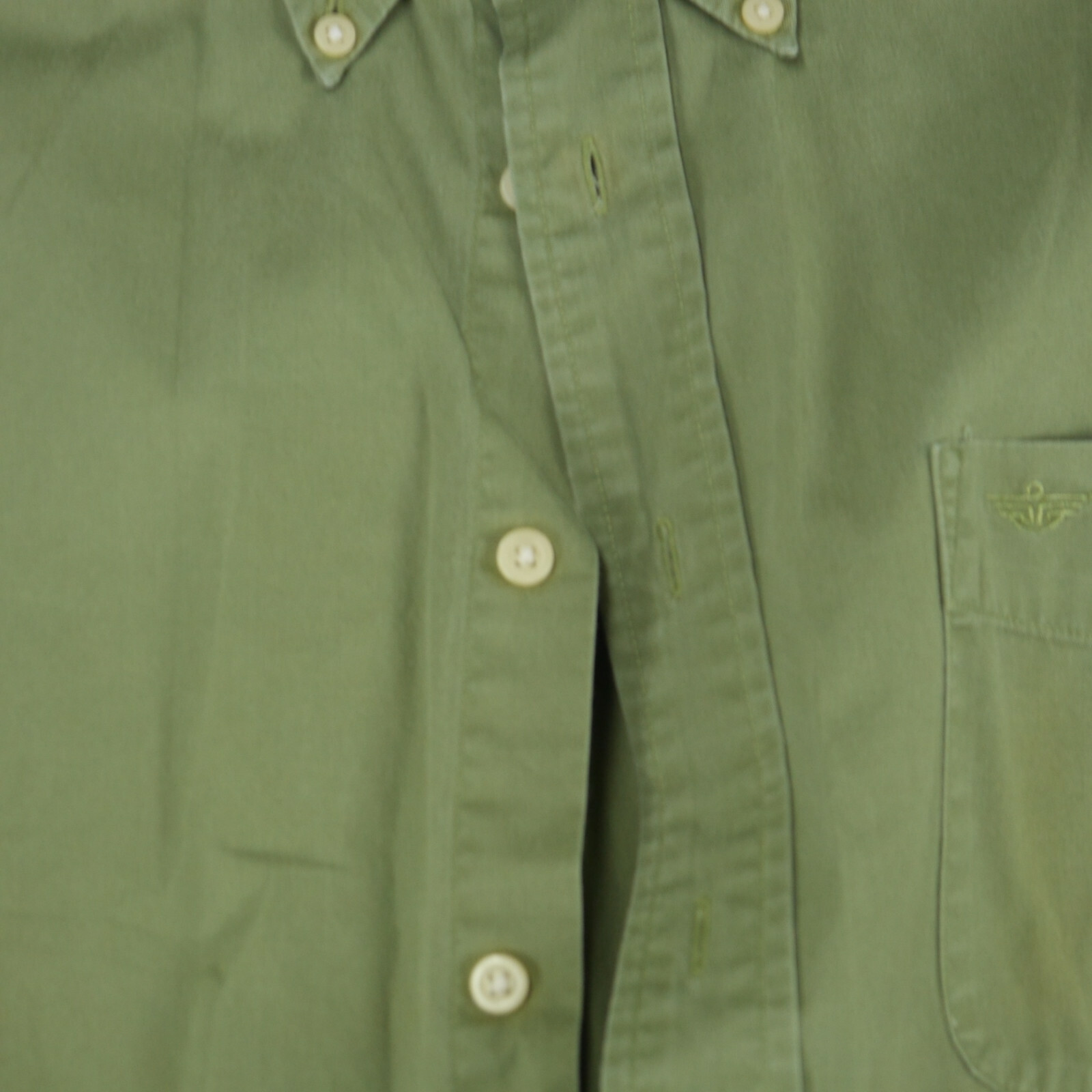 EUC Dockers Solid Green Button-Down Short Sleeve … - image 3