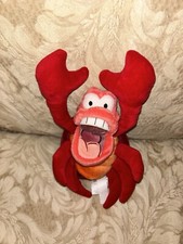 Disney Stores NWOT Disney The Little Mermaid Sebastian Crab 8" Bean Bag Plush