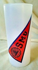 SOUTHERN METHODIST UNIVERSITY GLASS SMU DALLAS TX MUSTANGS FOOTBALL TUMBLER.