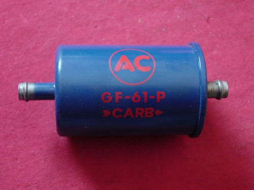 NOS AC GF61P 854619 1959-1966 Pontiac 3x2 Tri Power filtro de combustible logotipo AZUL/ROJO - Imagen 1 de 11