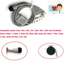 Cavo ECG/ECG 10 cavi AHA tipo banana 4,0 mm Cardioline Remco Delta KENZ-103 107