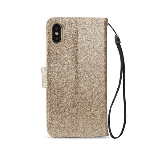Etui Portefeuille Paillettes Carte Cuir Clapet Housse pour iPhone 16e/15/14/13/12/11 SE 8 - Photo 21 sur 34