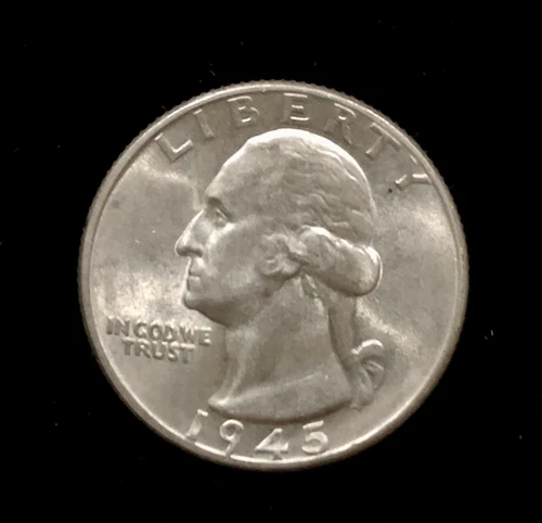 1945-P UNITED STATES SILVER 25 CENTS WASHINGTON QUARTER - UNCIRCULATED