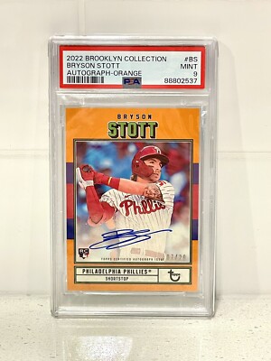 Topps Bryson Stott auto PSA9 RC