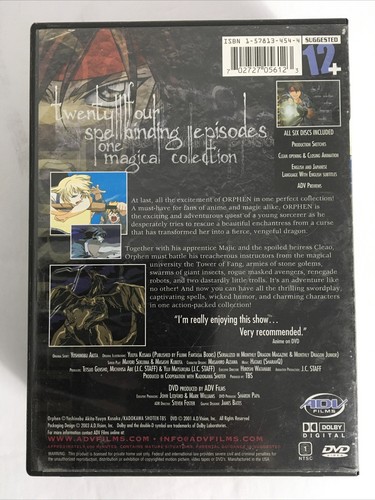 Anime Box Set Orphen The Perfect Collection (DVD, 2003, 6-Disc Set) Ages 12+ D3 - Picture 2 of 12