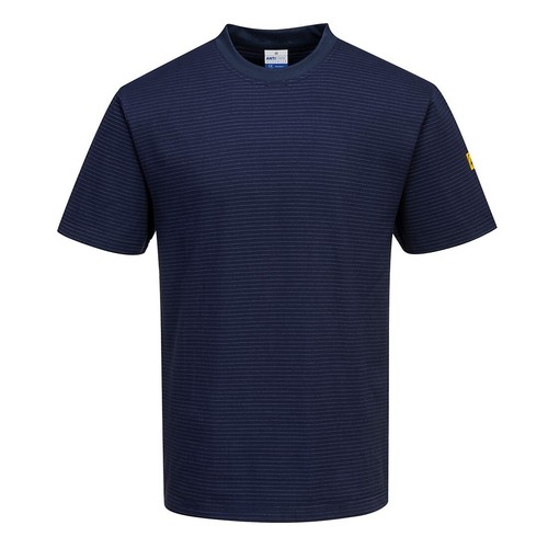 Portwest Men's Anti-Static Cotton ESD T-Shirt Lightweight Breathable Shirt -AS20 - Picture 12 of 38