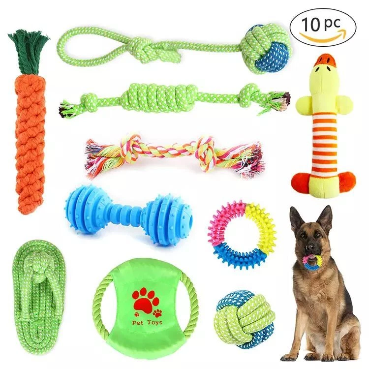 Dog Toys for Aggressive Chewers Puppy Chew Teething Rope Treats Toy Fun 10  Pack