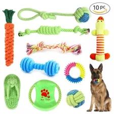 Dog Toys for Aggressive Chewers Puppy Chew Teething Rope Treats Toy Fun 10 Pack